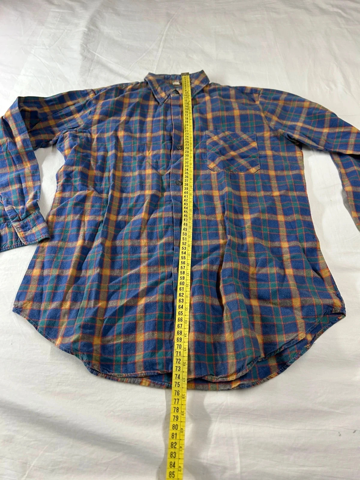 Camisa a cuadros vintage azul marino – photo 8